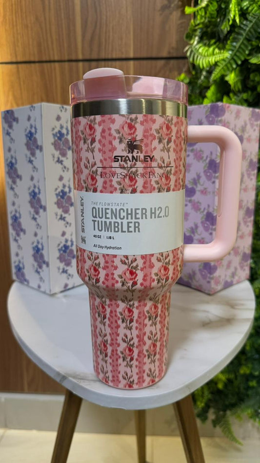 Stanley Tumbler (1200)ml - Floral Pink Rose Print