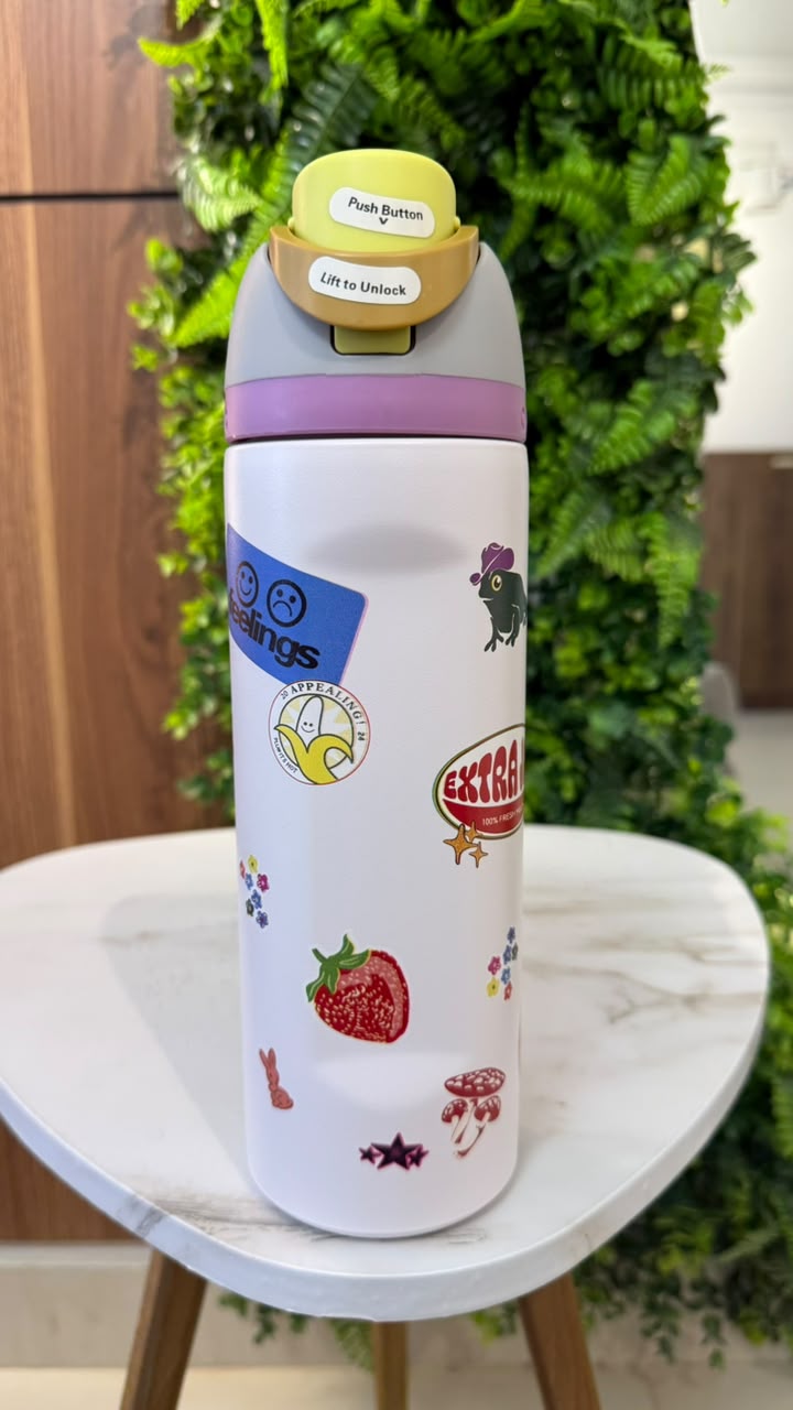 كوب أووالا مطبوع بعبارة Pop & Sip (710 مل) - أوف وايت