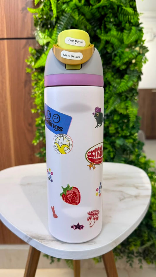 كوب أووالا مطبوع بعبارة Pop & Sip (710 مل) - أوف وايت